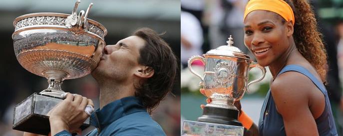 Nadal And Williams Take 2013 French Open Championship Trophy