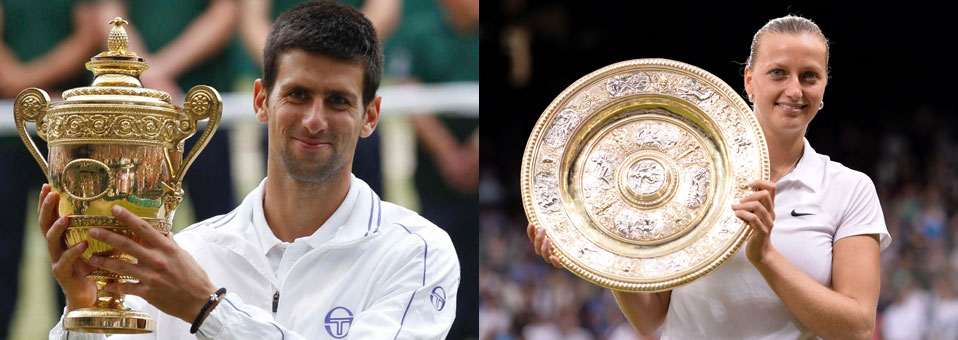 Petra Kvitova And Novak Djokovic Take Wimbledon Titles