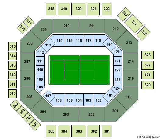 Volvo Car Stadium At Family Circle Tennis Center seating chart