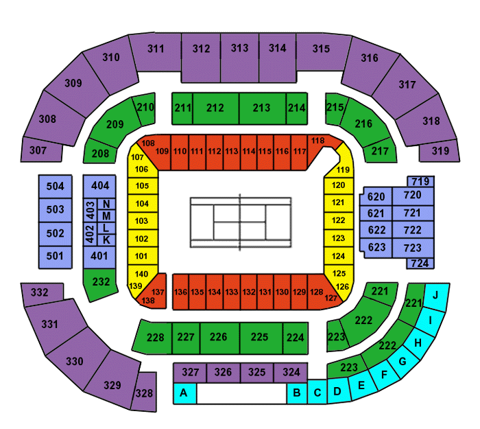 Western Southern Seating Chart